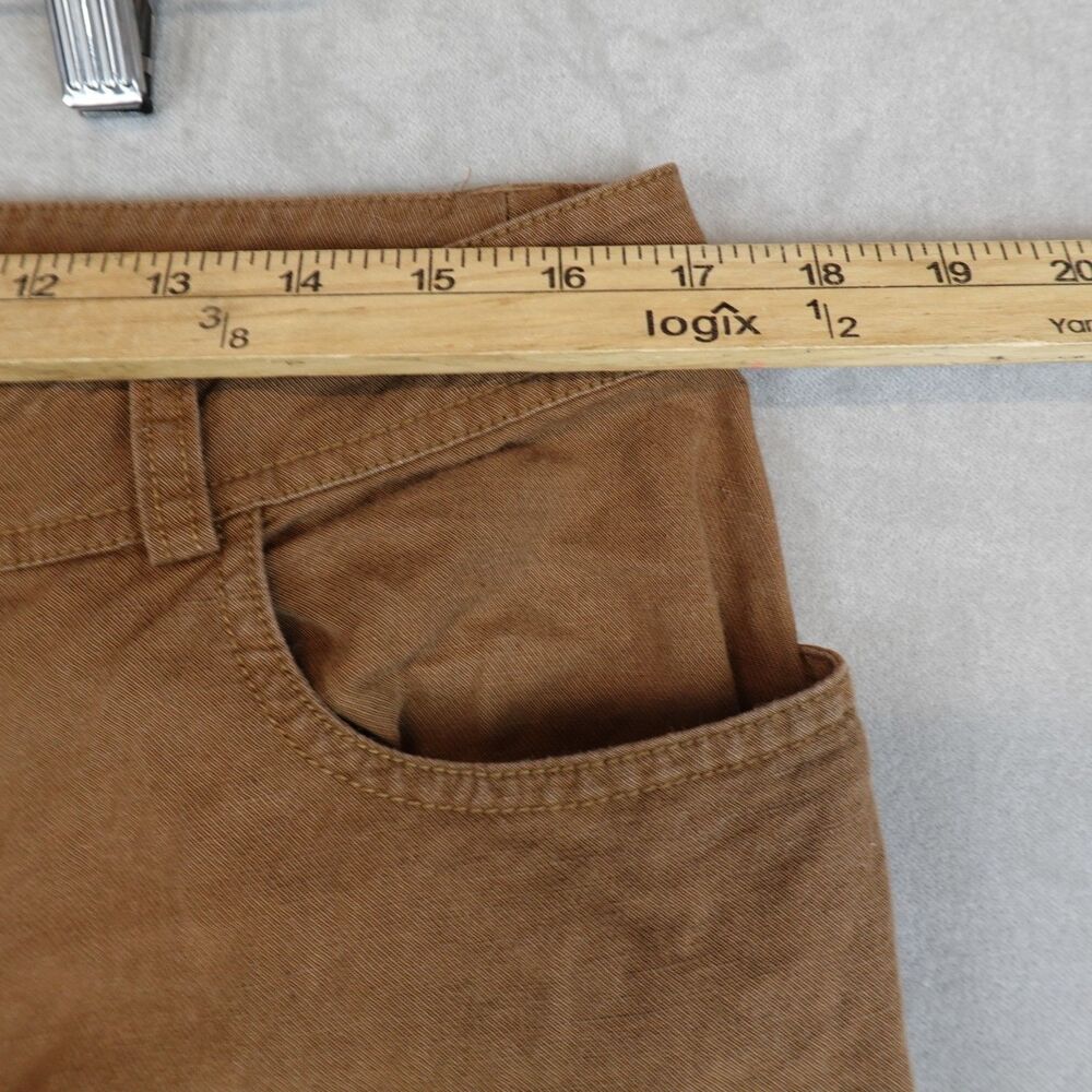 Eileen Fisher Wide Leg Pants Womens M Tan Khaki Straight Trousers - Picture 2 of 11